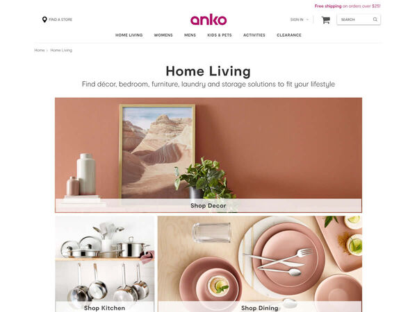 An Anko category page design