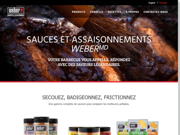 The multilingual Weber Seasonings home page