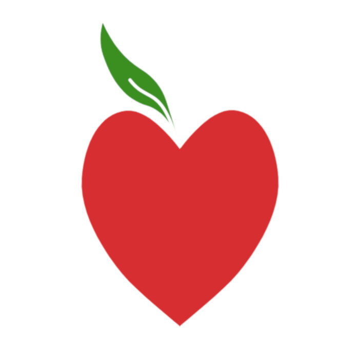 The Food For Heart heart-shaped apple logo